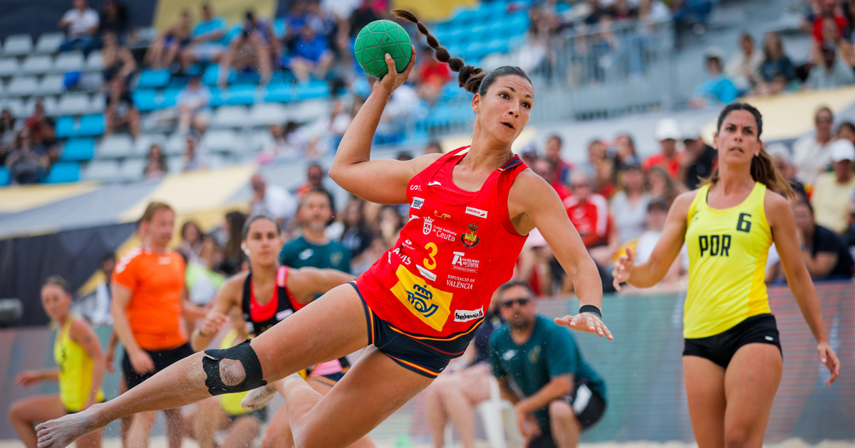 European stars showcasing beach handball at Paris 2024